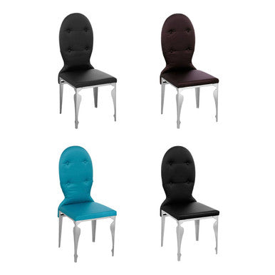 Purple Chair with Stainless Steel Legs | Silk Dining