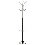 Drew Black and Chrome Floor Standing Coat Stand