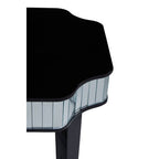 Black Mirrored Detail Top Side Table with Smooth Surface | Clavier