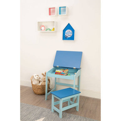 Children's Blue Desk and Stool | Jordan