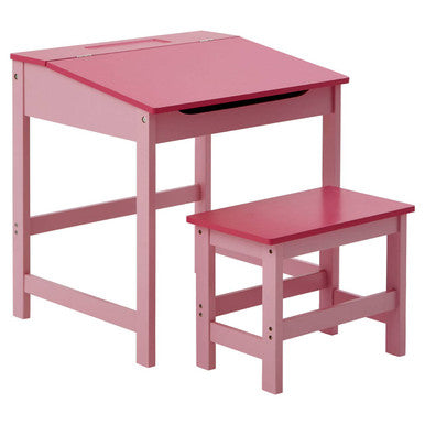 Children's Pink Desk and Stool | Jordan
