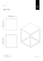 Matte White Top Nest of 3 Tables with Chrome Frame | Fulton