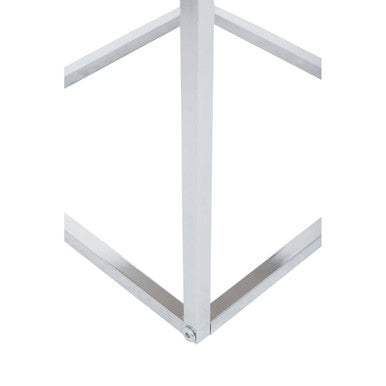 Matte White Top Nest of 3 Tables with Chrome Frame | Fulton