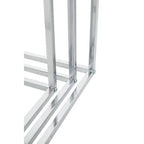 Matte White Top Nest of 3 Tables with Chrome Frame | Fulton