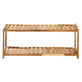 2 Tier Walnut Wood Shoe Rack | ARLA