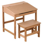 Children's Natural Desk and Stool | Jordan