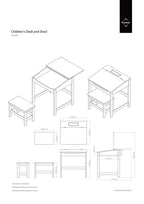 Children's Natural Desk and Stool | Jordan