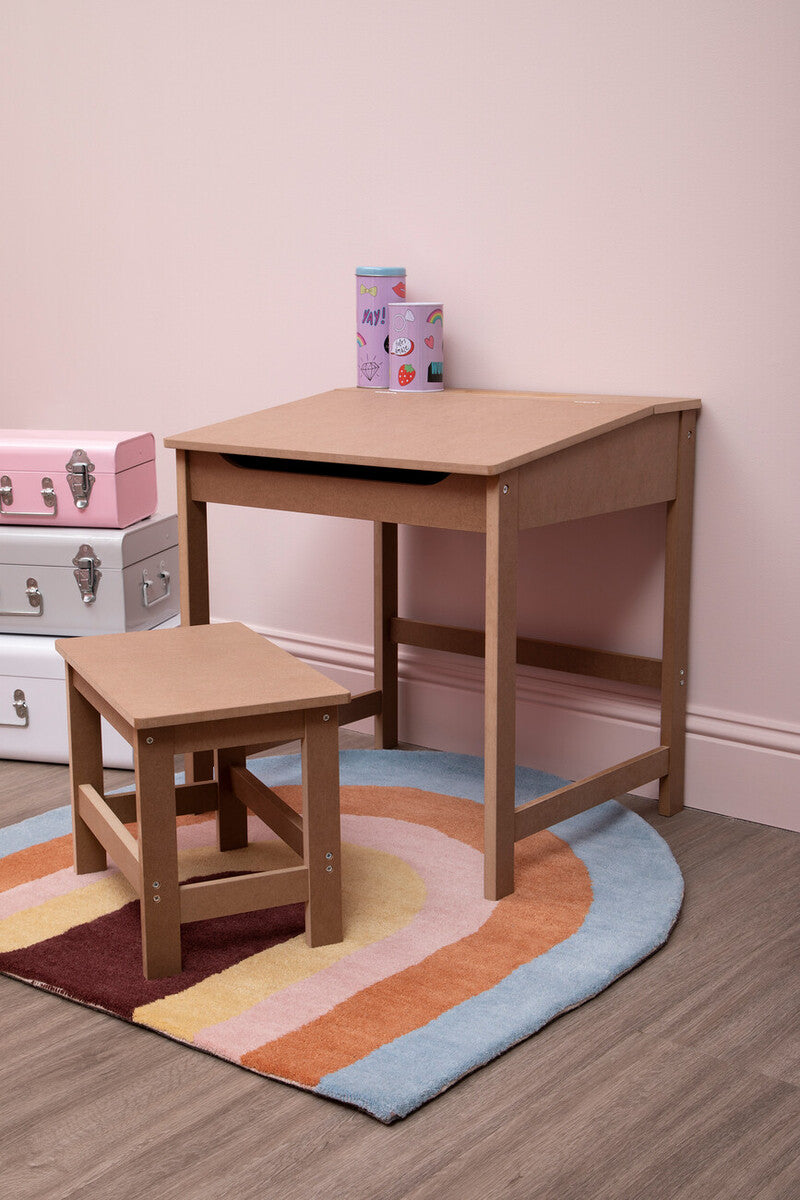 Children's Natural Desk and Stool | Jordan