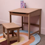 Children's Natural Desk and Stool | Jordan