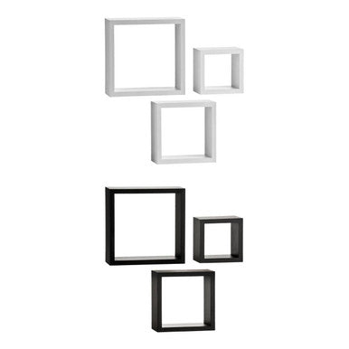 Set of Three Black Wall Cubes | Kayli