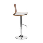 Walnut and White Bar Chair with Square Back | Giles