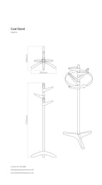White Steel Abs Coat Stand | Bian