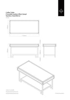 Carla Crocodile Leather Effect Coffee Table