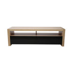 Natural Oak Veneer Coffee Table with 2 Storage Drawers and 1 Shelf | Loki