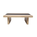 Black and Natural Square Coffee Table | Loki