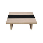 Black and Natural Square Coffee Table | Loki