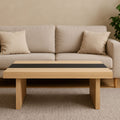 Black and Natural Square Coffee Table | Loki
