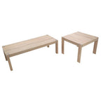 Natural Oak Veneer Set of 2 Side Tables with Ample Surface Space | Loki