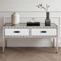 Silver Rectangular Storage Coffee Table in Metal and Glass | Rivet