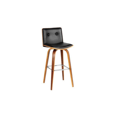 Black Leather Effect Bar Chair | Parkar