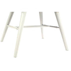 Black Leather Effect Dining Chair with White Legs | Cassy