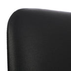 Black Leather Effect Dining Chair with White Legs | Cassy