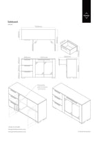 Walnut Veneer Sideboard | Cassy