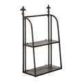 2 Tier Black Metal | Wall Mountable Shelf Unit