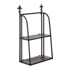 2 Tier Black Metal | Wall Mountable Shelf Unit