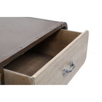 Natural Grain Finish Coffee Table with 2 Storage Drawers and 4 Wheels | Village Loft