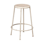 Cream Metal Bar Stool | Artisan