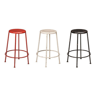 Cream Metal Bar Stool | Artisan