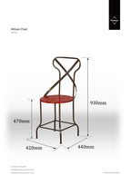 Red Metal Seat Chair | Artisan