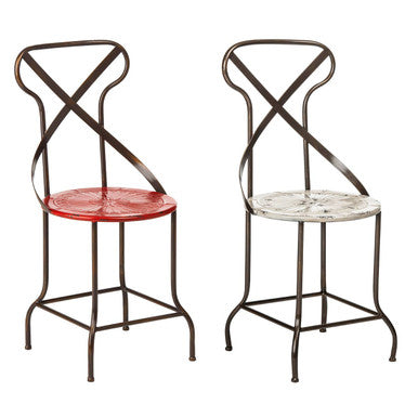 Cream Seat Metal Chair | Artisan
