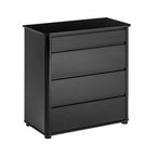 Black High Gloss 4 Drawer Chest | Moritz
