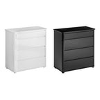Black High Gloss 4 Drawer Chest | Moritz