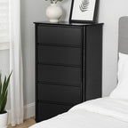 Black High Gloss 5 Drawer Chest | Moritz