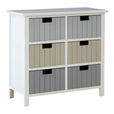 White 6 Drawers Chest | New England