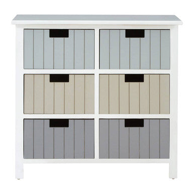 White 6 Drawers Chest | New England