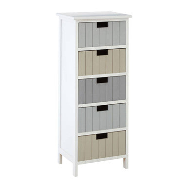 White 5 Drawers Chest | New England