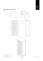 White 5 Drawers Chest | New England