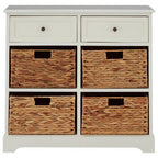 Ivory 2 Drawer 4 Baskets Cabinet | Vermont