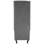 Grey Velvet Tall Porter Chair | Regents Park
