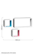 Set of Three Varied White | Wall Cubes
