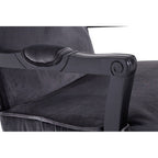 Grey Velvet Chair and Footstool | Rococo