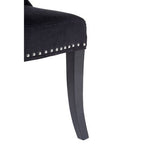 Black Cotton Velvet Dining Chair | Regents Park