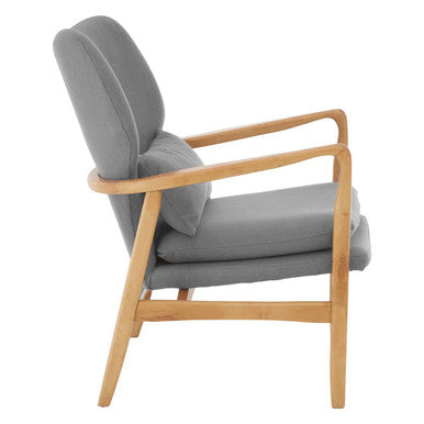 Grey Chair with Birchwood Frame | Stockholm