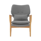 Grey Chair with Birchwood Frame | Stockholm