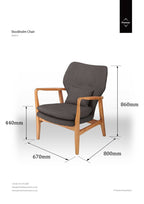 Grey Chair with Birchwood Frame | Stockholm