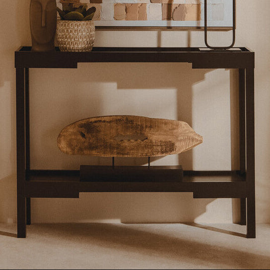 Black Console Table with Storage | Osaka